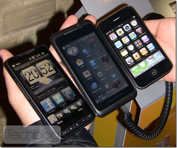 HTC-HD2-Toshiba-TG01-iPhone-3GS-2