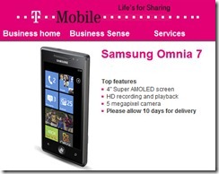 Samsung Omnia 7 being promoted as a business handset?