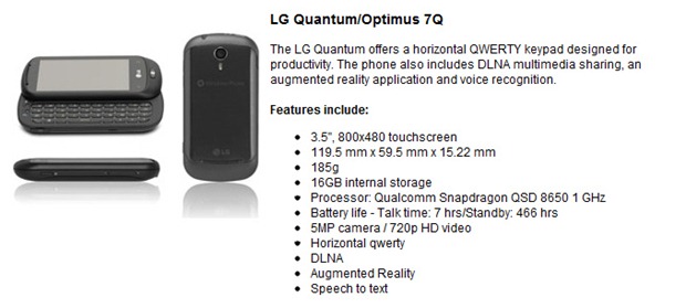 LG Quantum/Optimus 7Q