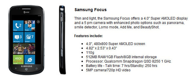 Samsung Focus