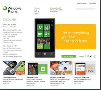 windowsphone homepage