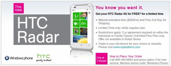 T-Mobile-HTC-Radar-4G-free