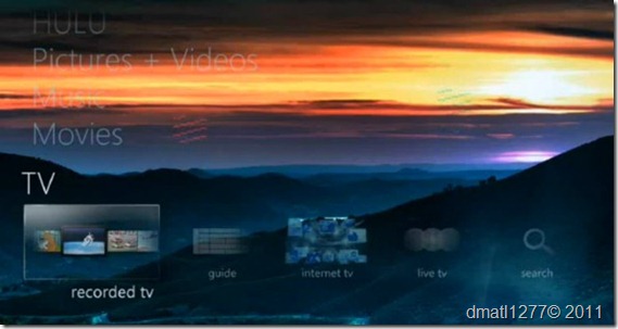 Windows Media Center TV  tab