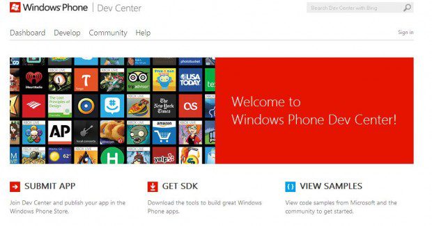 Windows Phone Dev Center