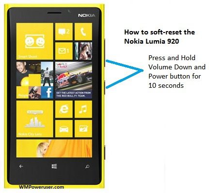 how to soft reset the nokia lumia 920