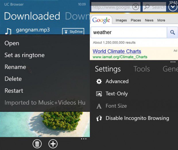 UCWeb Browser Windows Phone