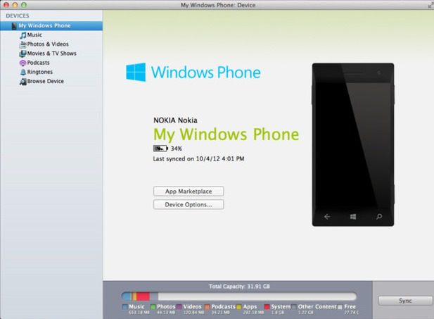 Windows phone sync app for mac