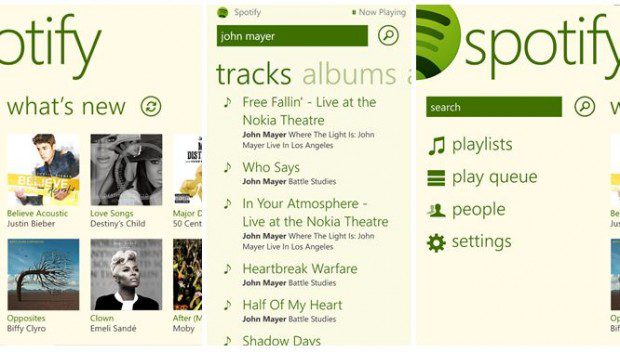 Spotify Windows Phone 8 app