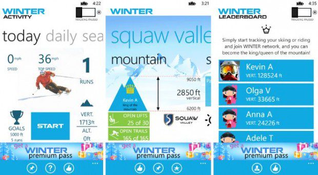 Winter Ski And Run Windows Phone app