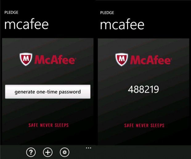 McAfee Pledge App