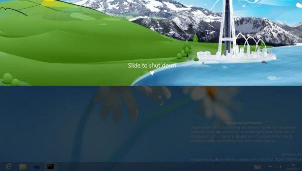 Slide to shutdown Windows 8