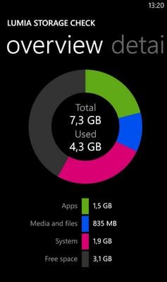 Lumia Storage Check App