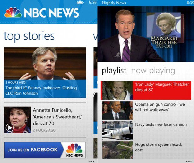 NBC News App Windows Phone