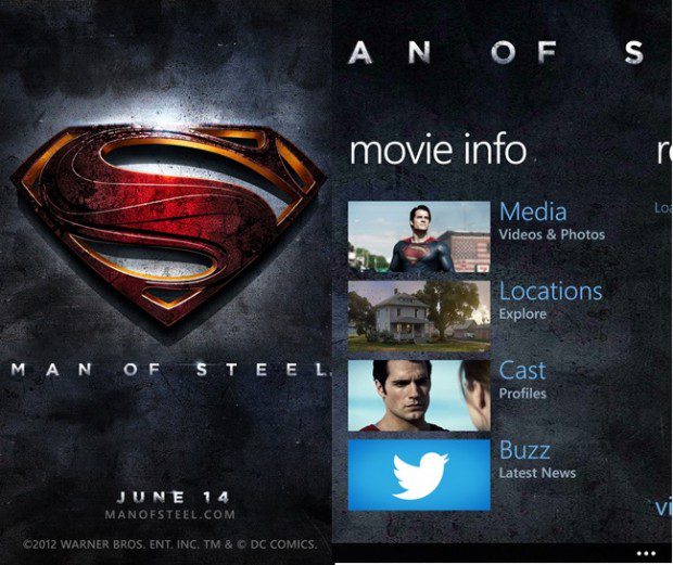 Man Of Steel Nokia Lumia Windows Phone app