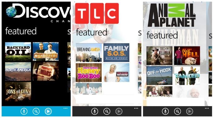 Official Discovery Channel, TLC, And Animal Planet Apps Now In Windows  Phone Store - MSPoweruser