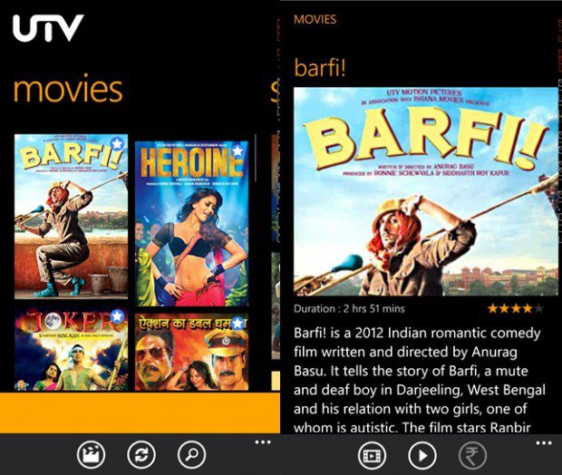 UTV Stars App Windows Phone