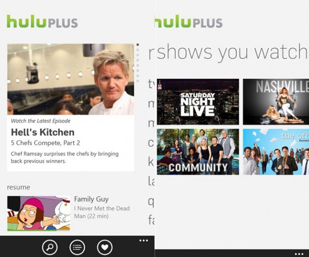 Hulu Plus Windows Phone