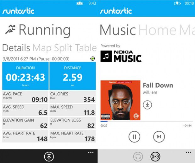 Runtastic Windows Phone