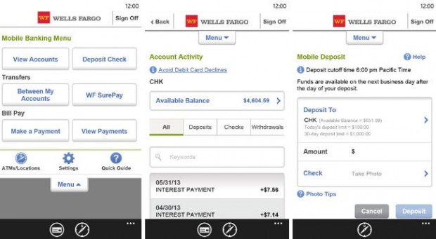WELLS FARGO Windows Phone