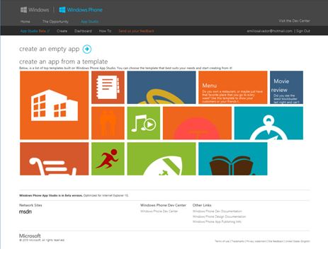 Windows Phone App Studio