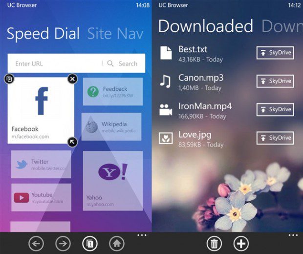 UC Browser Windows Phone