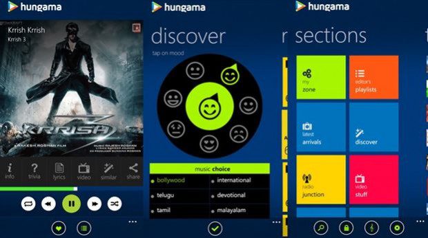 Hungama Music app Windows Phone