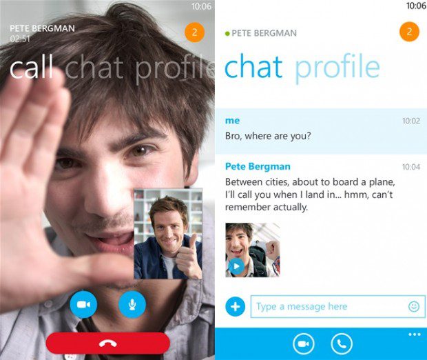 Skype Windows Phone 8