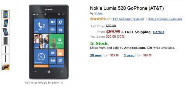 Nokia Lumia 520 Deal