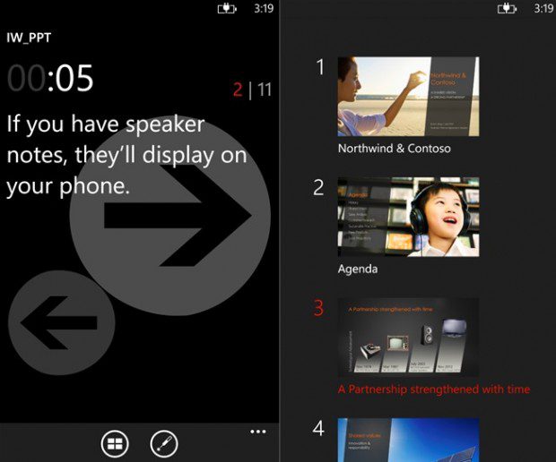 Office Remote Windows Phone app