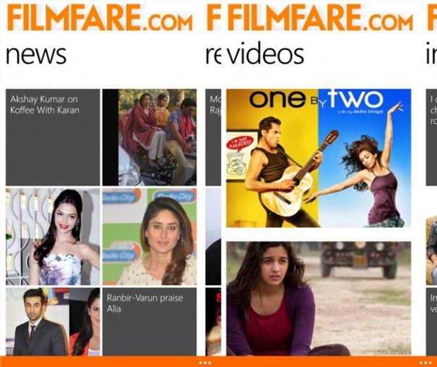 Filmfare Windows Phone
