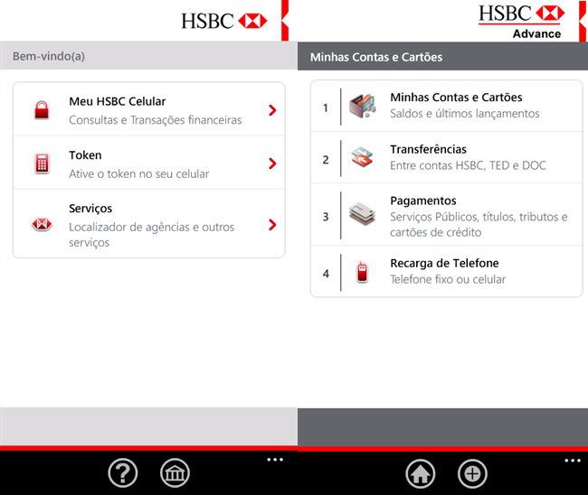 HSBC Windows Phone app