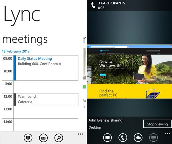 Lync 2013 Windows Phone app