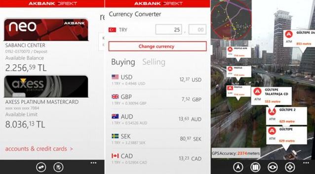 Turkish Bank Windows Phone AR