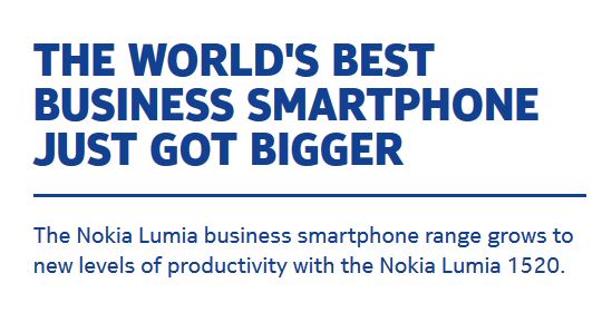 Nokia Lumia 1520 B2B