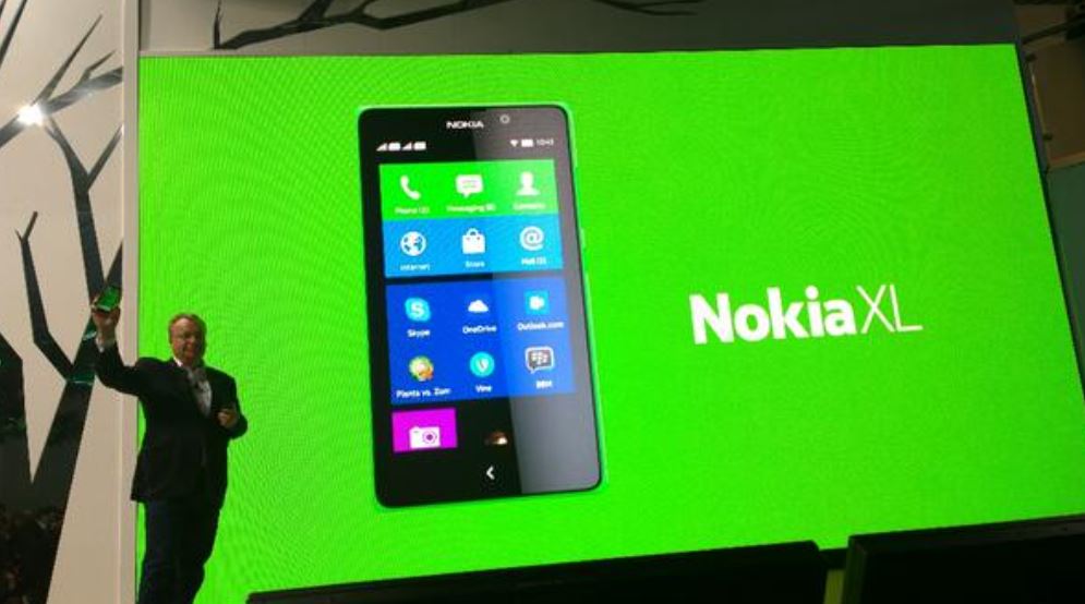 Nokia XL Android device