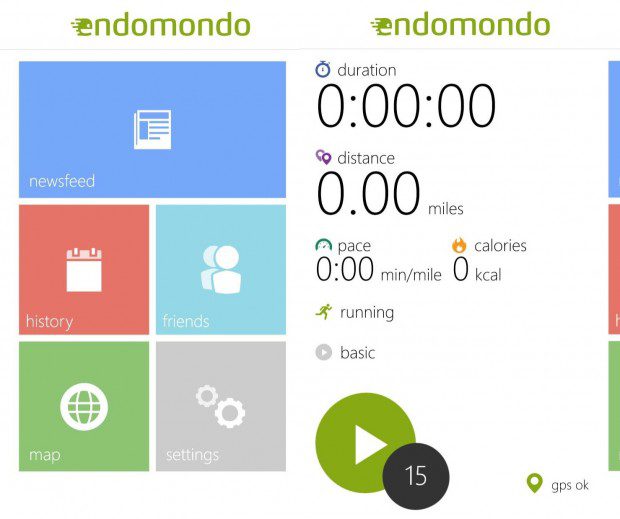 Endomondo Windows Phone 8