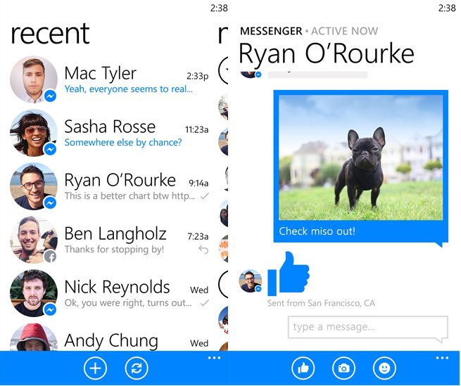 Facebook Messenger Windows Phone