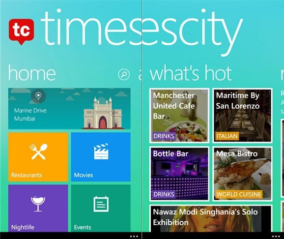 TimesCity Windows Phone