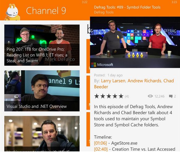 Channel 9 Windows Phone app