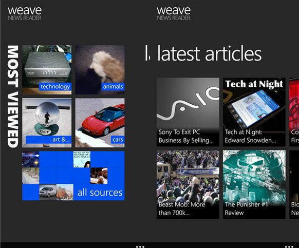 Weave News Reader Windows Phone