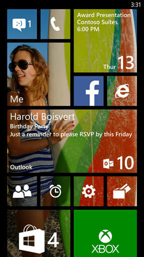Windows Phone Transparent Live Tile