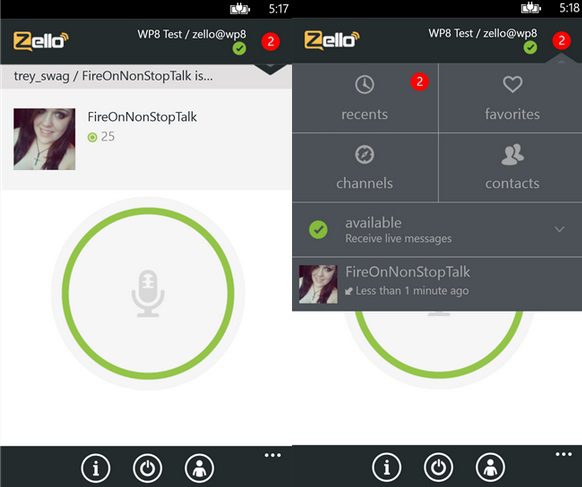 Zello Windows Phone app