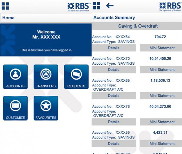 RBS Banking App Windows Phone