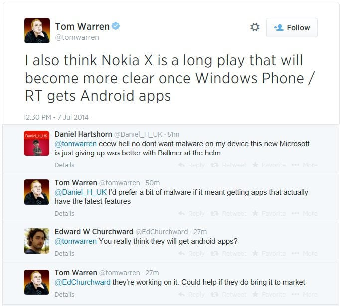 android apps on windows phone