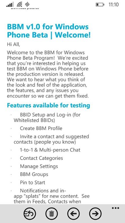 bbm beta program