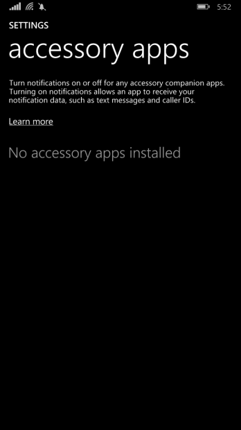 Accessory App Windows Phone