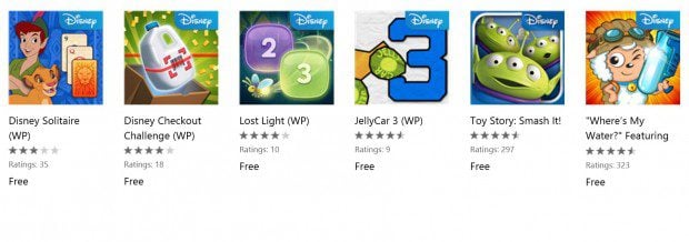 Disney Free Games Windows Phone Store