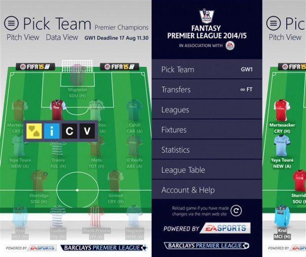 Fantasy Premier League Windows Phone app