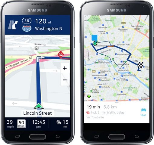 HERE Maps Samsung Galaxy