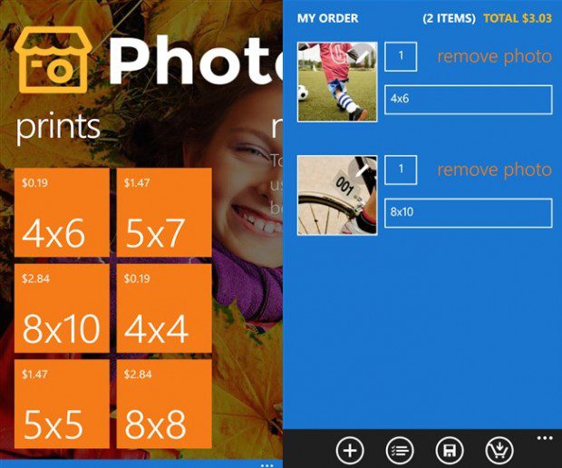 Photomart Windows Phone app